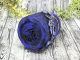 Ankh Blue Apothecary Jar - Handcrafted Pagan Witchy Decor Bottle