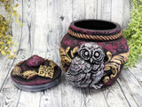 Owl Apothecary Jar - Handcrafted Pagan Witchy Decor Bottle