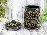 World Tree Of Life Apothecary Jar - Handcrafted Pagan Witchy Decor Bottle