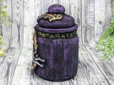Rabbit Purple Apothecary Jar - Handcrafted Pagan Witchy Decor Bottle