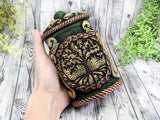 World Tree Of Life Apothecary Jar - Handcrafted Pagan Witchy Decor Bottle