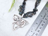 Fox or Cat Triquetra Beaded Necklace - Witchy Jewelry