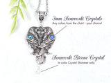 Raven Crow Pair Couples Crystal Necklace - Witchy Jewelry
