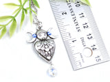 Owl Triple Moon Crystal Necklace - Witchy Jewelry
