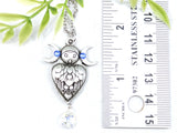 Owl Triple Moon Crystal Necklace - Witchy Jewelry
