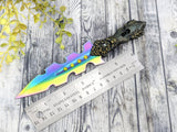 Wiccan Athame - Keyhole Rainbow Blade Crystal Ritual Dagger