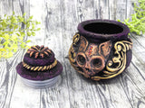 Cat Skull Gothic Apothecary Jar