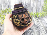 Cat Skull Gothic Apothecary Jar