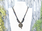Raven Crow Viking Pagan Beaded Necklace - Witchy Jewelry