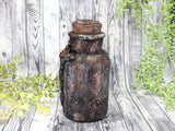 Copper Skull Apothecary Jar - Handcrafted Pagan Witchy Decor Potion Bottle