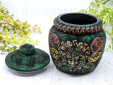 Green Woman Greenman Apothecary Jar - Handcrafted Pagan Witchy Decor Bottle