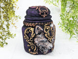 Fox Wolf Apothecary Jar - Handcrafted Pagan Witchy Decor Bottle