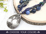 Tree Of Life Beaded Necklace - Witchy Jewelry - Custom Colors