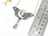 Moon Moth Crystal Necklace - Witchy Jewelry