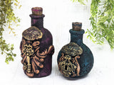 Drink Me Bottles Set of 2 Apothecary Jars - Alice's Adventures In Wonderland - Handcrafted Pagan Witchy Decor Bottle