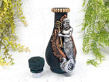 Neptune or Poseidon Merman Apothecary Jar - Handcrafted Pagan Witchy Decor Bottle
