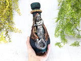 Neptune or Poseidon Merman Apothecary Jar - Handcrafted Pagan Witchy Decor Bottle