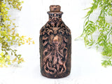 Copper Octopus Cthulhu Apothecary Jar - Handcrafted Pagan Witchy Decor Potion Bottle