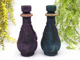 Mermaid & Merman Set of 2 Apothecary Jars - Handcrafted Pagan Witchy Decor Bottles