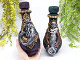 Mermaid & Merman Set of 2 Apothecary Jars - Handcrafted Pagan Witchy Decor Bottles