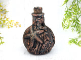 Copper Starfish Ocean Apothecary Jar - Handcrafted Pagan Witchy Decor Potion Bottle