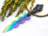 Rainbow Wiccan Athame