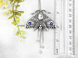 Moon Moth Crystal Necklace
