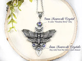 Deaths-Head Moth Crystal Necklace