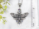 Deaths-Head Moth Crystal Necklace
