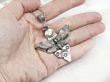 Deaths-Head Moth Crystal Necklace