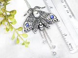 Moon Moth Crystal Necklace