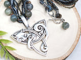 Fox Triquetra Beaded Necklace