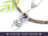 Spider Skull Crystal Necklace