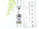 Spider Skull Crystal Necklace