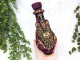 Wolf Apothecary Jar (Deep Magenta)