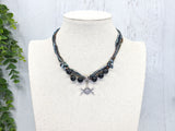 Triple Moon Beaded Necklace