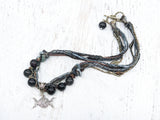 Triple Moon Beaded Necklace