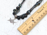 Triple Moon Beaded Necklace
