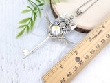 Honeyed Wings Bee Skeleton Key Necklace