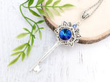 Lunar Blossom Skeleton Key Necklace