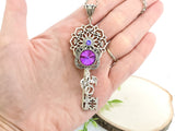 Mystic Dragonfire Skeleton Key Necklace