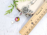 Serpentine Prism Skeleton Key Necklace