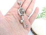Celestial Trinity Skeleton Key Necklace