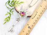 Ethereal Starlight Skeleton Key Necklace