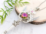 Ethereal Starlight Skeleton Key Necklace