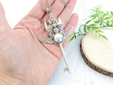 Honeyed Wings Bee Skeleton Key Necklace
