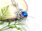 Lunar Blossom Skeleton Key Necklace