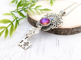 Mystic Dragonfire Skeleton Key Necklace