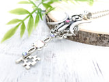 Moonlit Dance Skeleton Key Necklace