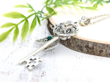 Secret Garden Skeleton Key Necklace